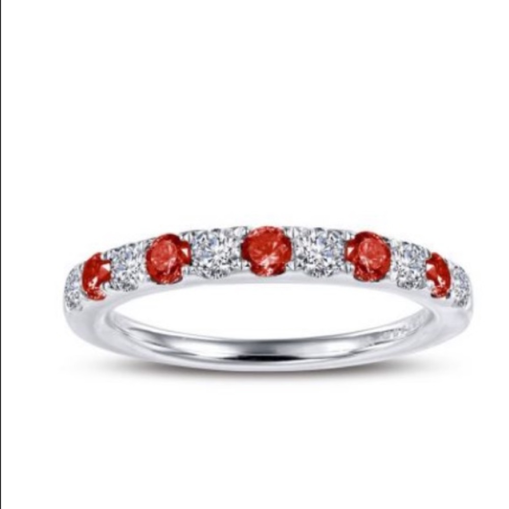 Lafonn January birthstone Garnet Ring (0.51 CTTW)